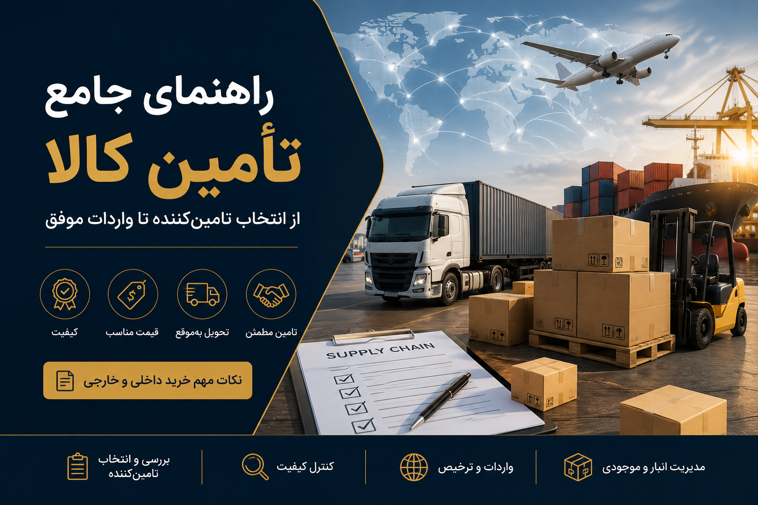 راهنمای جامع تأمین کالا؛ از انتخاب تأمین‌ کننده تا واردات موفق1